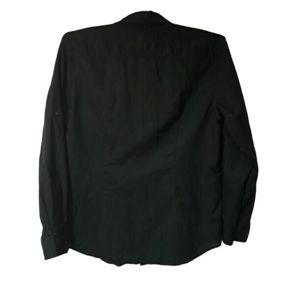Structure Womens Fast Tac Long Sleeve Modern Fit Button up Shirt Black Size L/G - Picture 2 of 4
